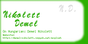 nikolett demel business card